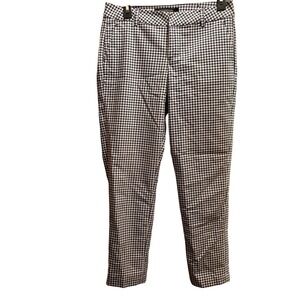 Liverpool Black and White Gingham Straight Leg Pants